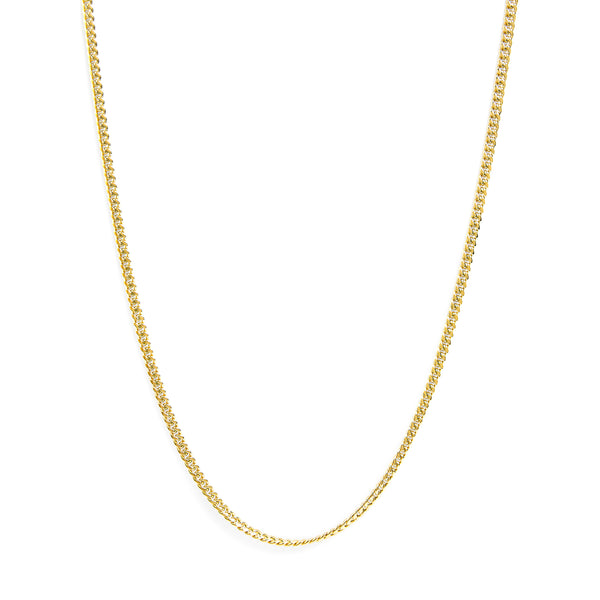 Semi-Solid 14K Yellow Gold 4.5mm Miami Cuban Chain Necklace - Unisex Chain - 22 Inches