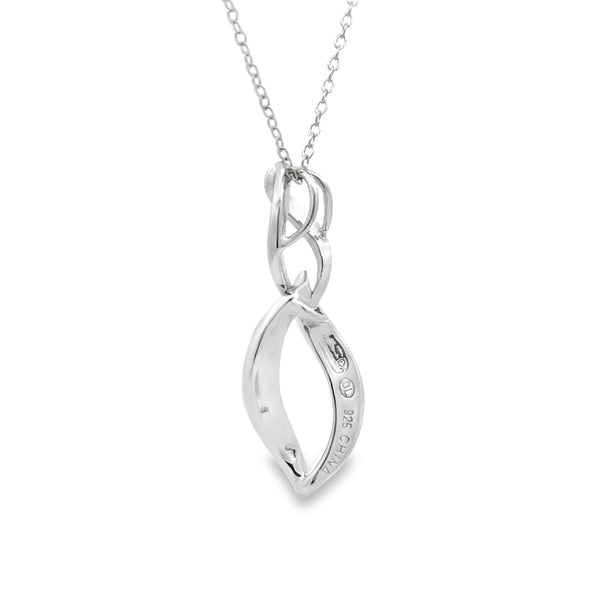 Natural .02ct Diamond Fashion Pendants Sterling Silver