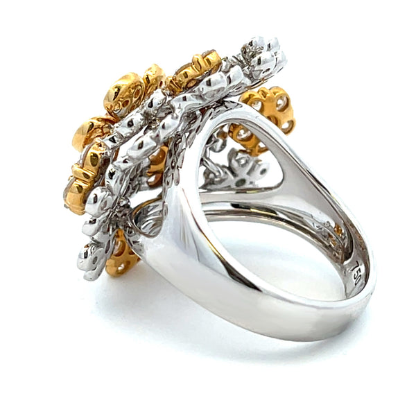 Natural 2.80ct Diamond Ring 18KT 2 Tone Gold