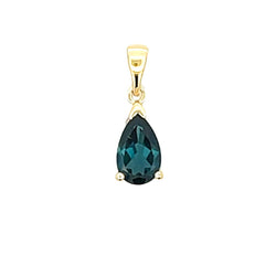 London Blue Topaz Fashion Pendants 10KT White Gold