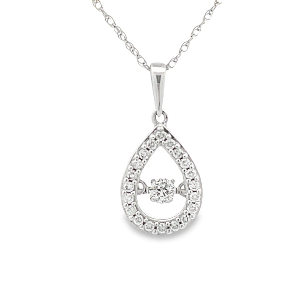 Genuine .17ct Diamond Fashion Pendants 10KT White Gold