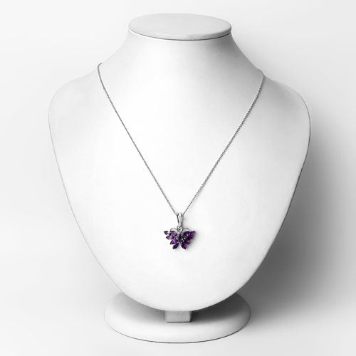 1.65 Carat Genuine Amethyst .925 Sterling Silver Pendant