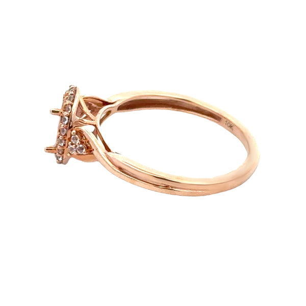 .75ct Created Opal Created Sapphire Ring 10KT Rose Gold