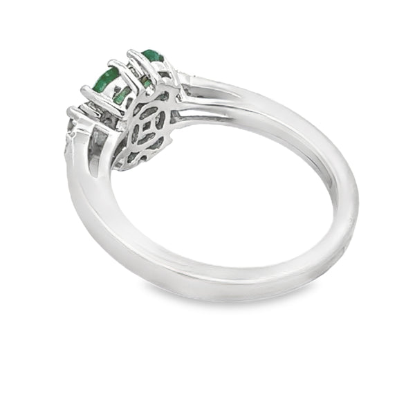 Natural 1.37ct Emerald Zircon Ring Sterling Silver