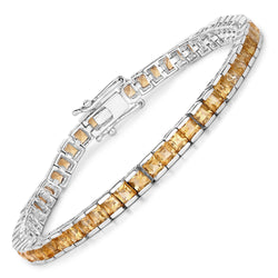 8.25 Carat Genuine Citrine .925 Sterling Silver Bracelet