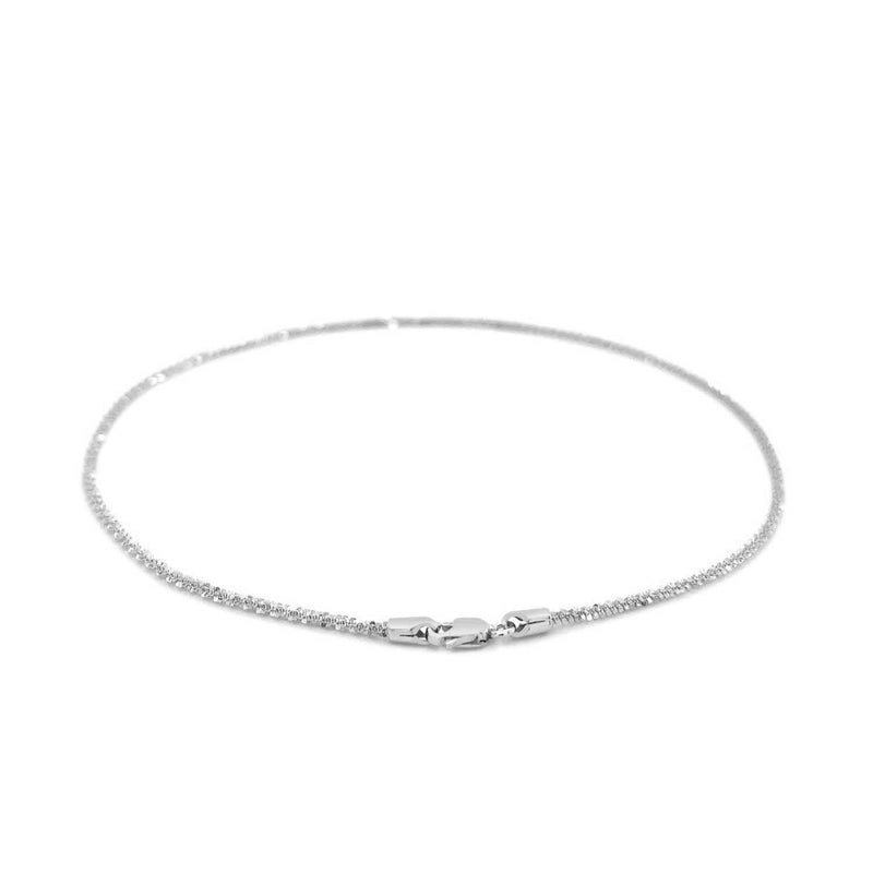 14k White Gold Sparkle Anklet 1.5mm