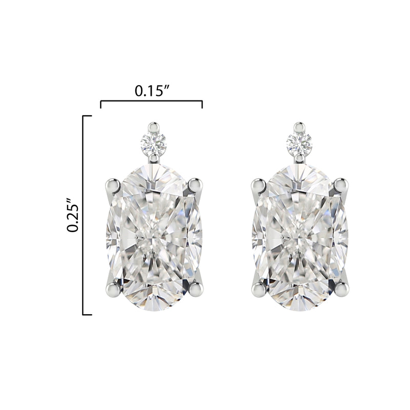 V3 Jewelry London Blue Topaz and White Topaz Sterling Silver Stud Earrings Set