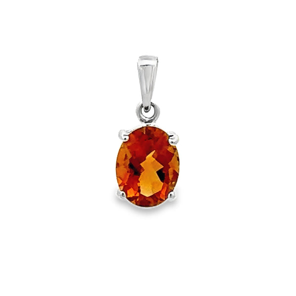 Genuine 1.70ct Citrine Fashion Pendants Sterling Silver