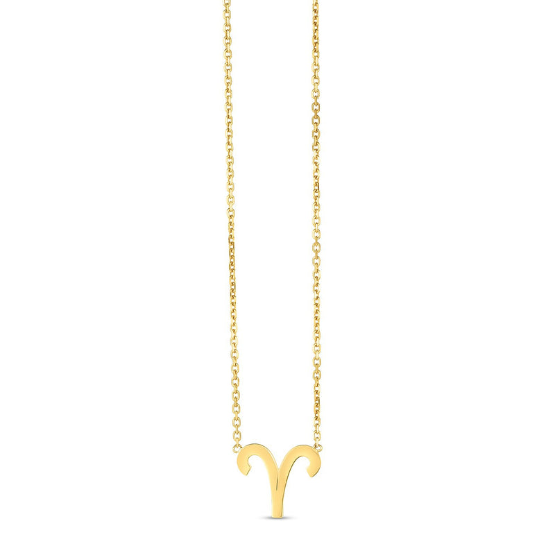 14K Yellow Gold Aries Necklace