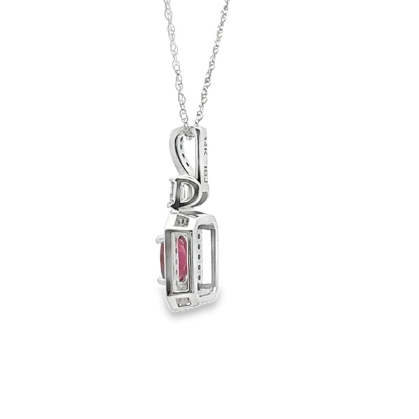 .72ct Ruby Diamond Fashion Pendants 14KT White Gold