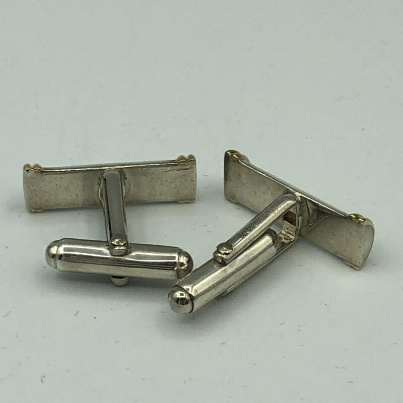 TIFFAN Tiffany Cufflinks Design Combi Double Silver Gold 925 750