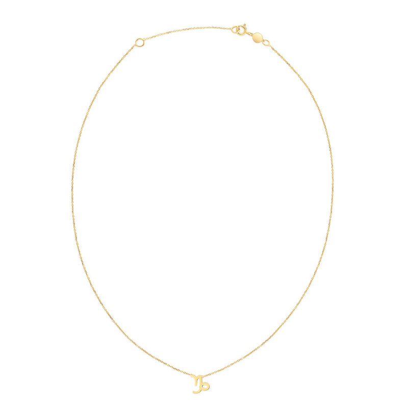 14K Yellow Gold Capricorn Necklace