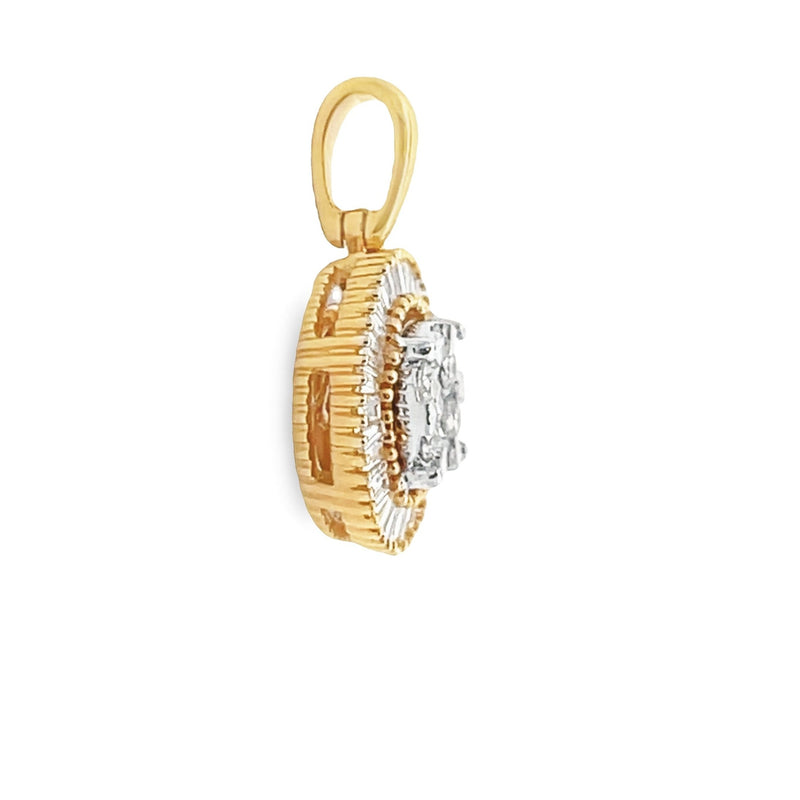 Natural .33ct Diamond Fashion Pendants 14KT Yellow Gold