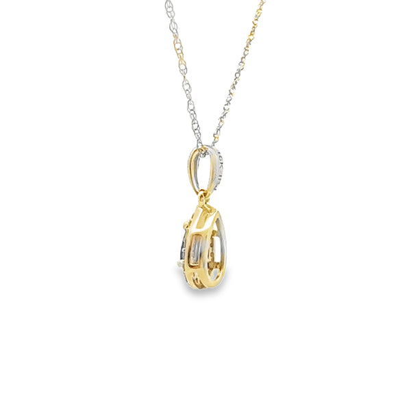 Sapphire Diamond Fashion Pendants 10KT Yellow Gold