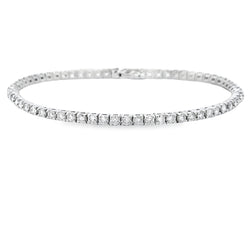 Lab Grown Diamond Tennis Bracelet Sterling Silver