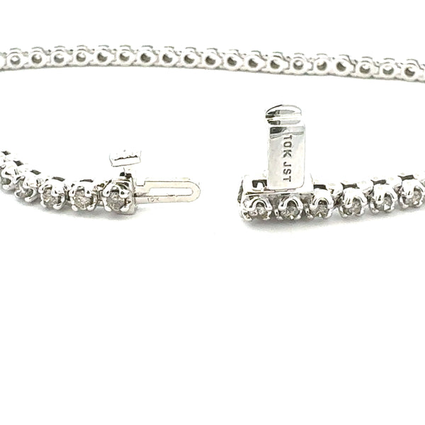 Genuine 2.00ct Diamond Tennis Bracelet 10KT White Gold