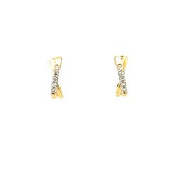 .10ct Lab Grown Diamond Hoop Earrings 10KT Yellow Gold