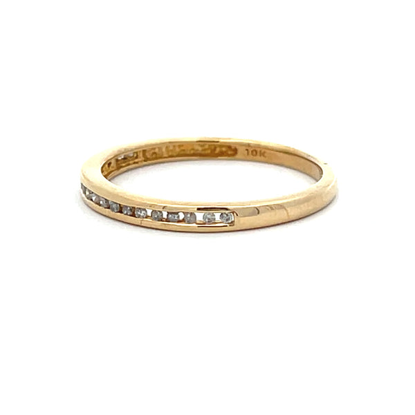 .10ct Diamond Wedding Band Ring 10KT Yellow Gold