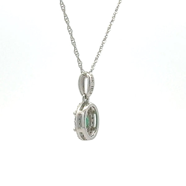 .25ct Emerald Diamond Fashion Pendants 10KT White Gold