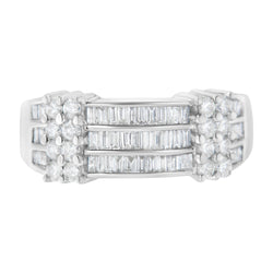 14kt White Gold 1ct TDW Diamond Modern Band Ring (H-ISI2-I1)