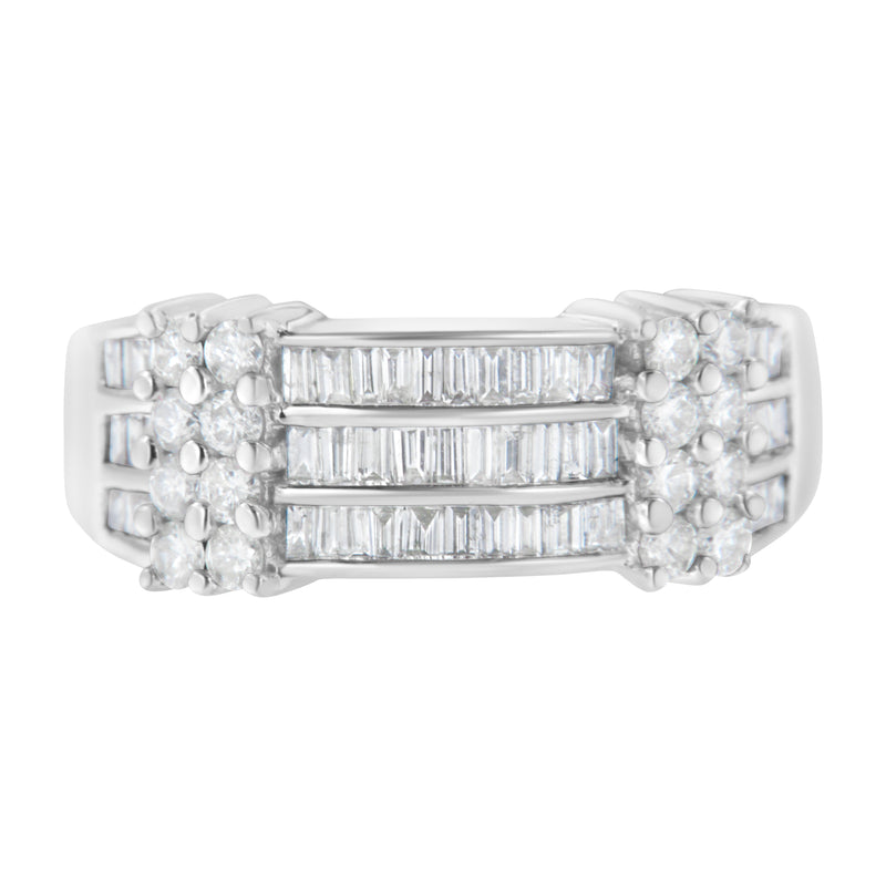 14kt White Gold 1ct TDW Diamond Modern Band Ring (H-ISI2-I1)