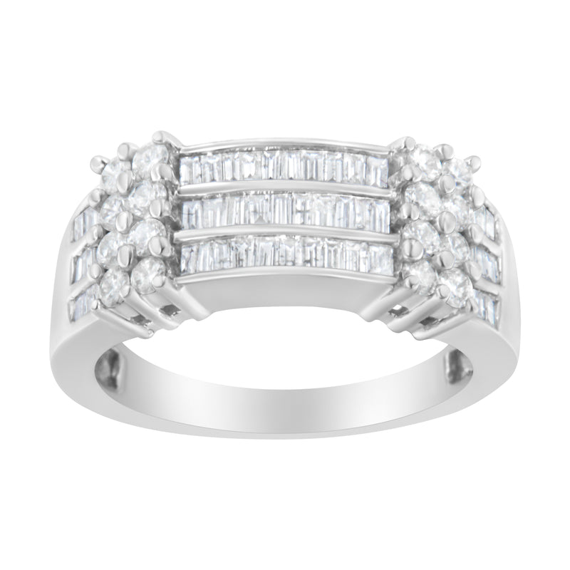 14kt White Gold 1ct TDW Diamond Modern Band Ring (H-ISI2-I1)
