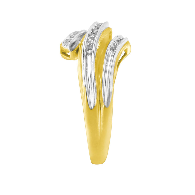 10K Two Toned 1/10ct TDW Diamond Ring (H-ISI2-I1)