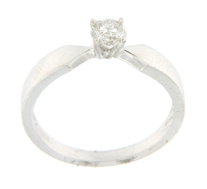 14K White Gold 1/4ct.TDW Pie-Cut Diamond Ring(H-ISI1-SI2)