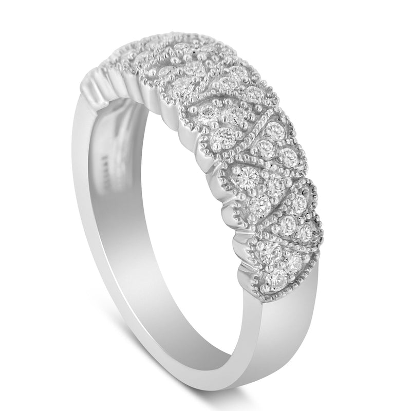 18k White Gold 1/3ct TDW Diamond Cluster Ring(G-H VS1-VS2)