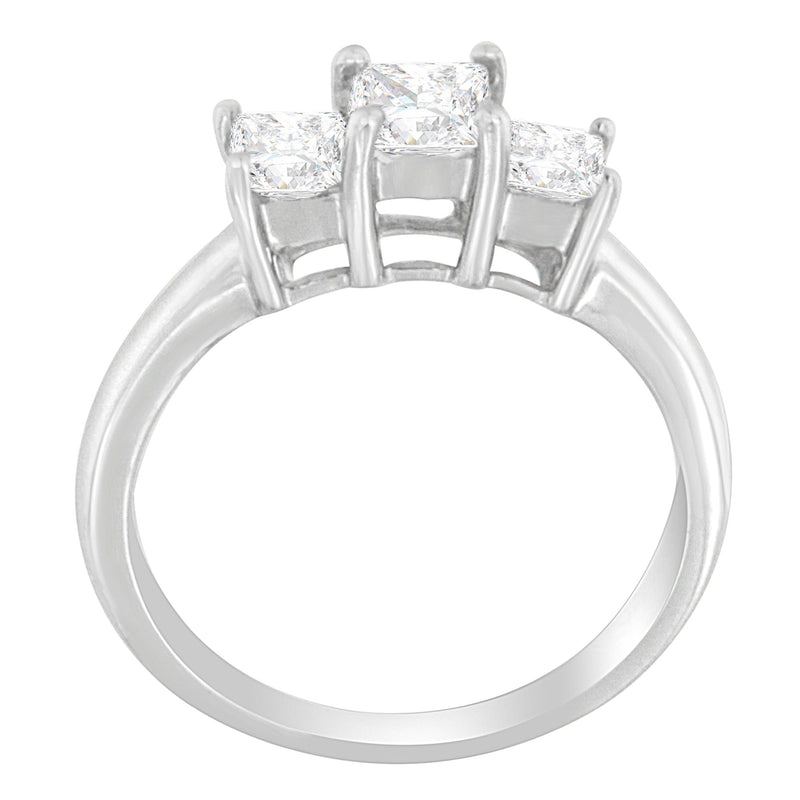 14K White Gold 1ct TDW Princess cut Diamond Ring (G-H SI1-SI2)