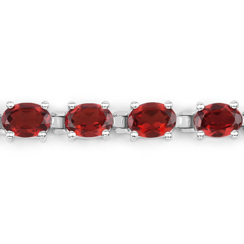 15.30 Carat Genuine Garnet .925 Sterling Silver Bracelet