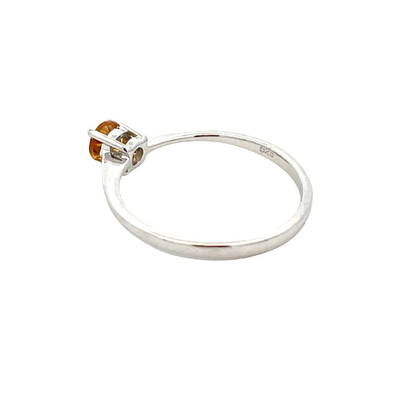 Genuine .20ct Citrine Ring Sterling Silver