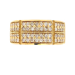 Natural 1.00ct Diamond Mens Ring 10KT Yellow Gold