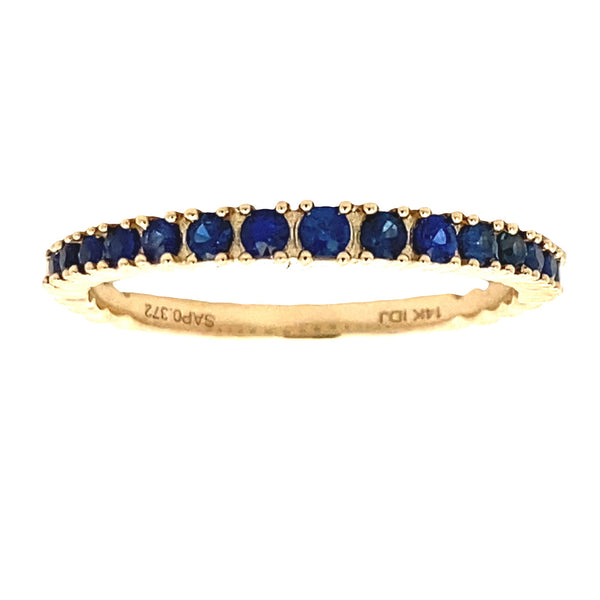 .37ct Sapphire stackable band set 14KT Yellow Gold