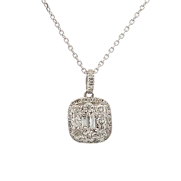 Genuine .50ct Diamond Fashion Pendants 14KT White Gold