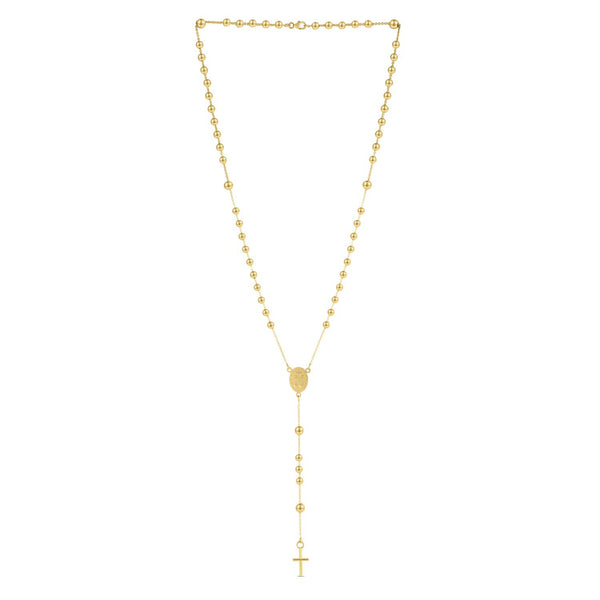 14K Yellow Gold Rosary Necklace