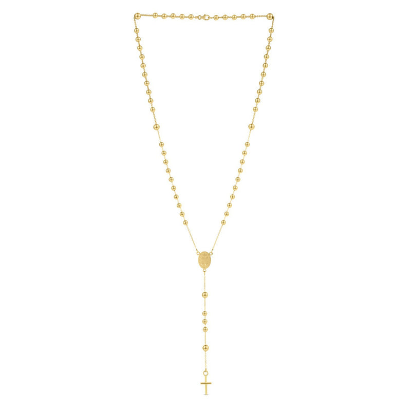 14K Yellow Gold Rosary Necklace