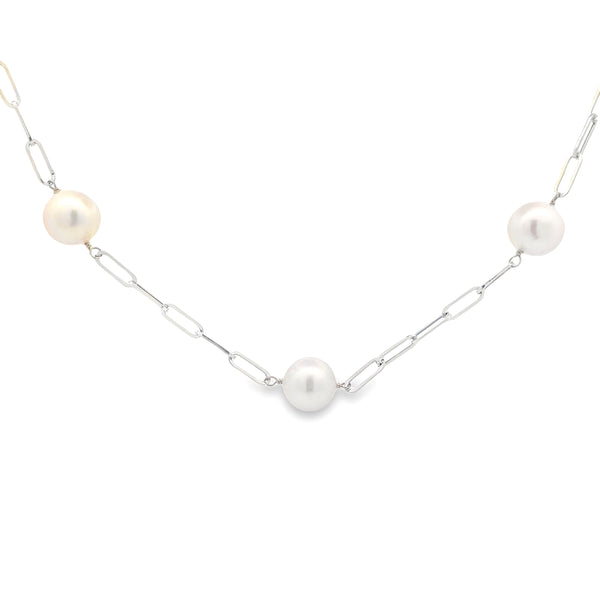 Genuine FW Pearl Necklace 14KT White Gold