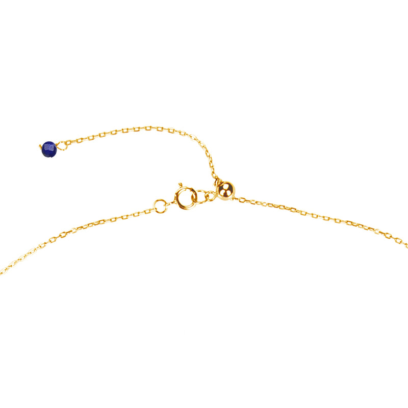 V3 Jewelry Lapis and Freshwater Pearl 18k Gold-Plated Beaded Adjustable Necklace