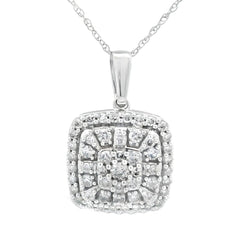 Natural .50ct Diamond Fashion Pendants 10KT White Gold