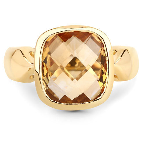 3.86 Carat Genuine Citrine .925 Sterling Silver Ring