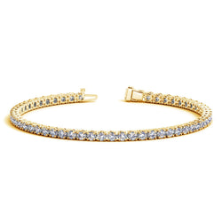 Lab Grown Round Diamond Tennis Bracelet in 14k Yellow Gold (5 cctw  F/G  VS2/SI1)