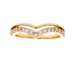 .25ct Diamond Wedding Band Ring 14KT Yellow Gold