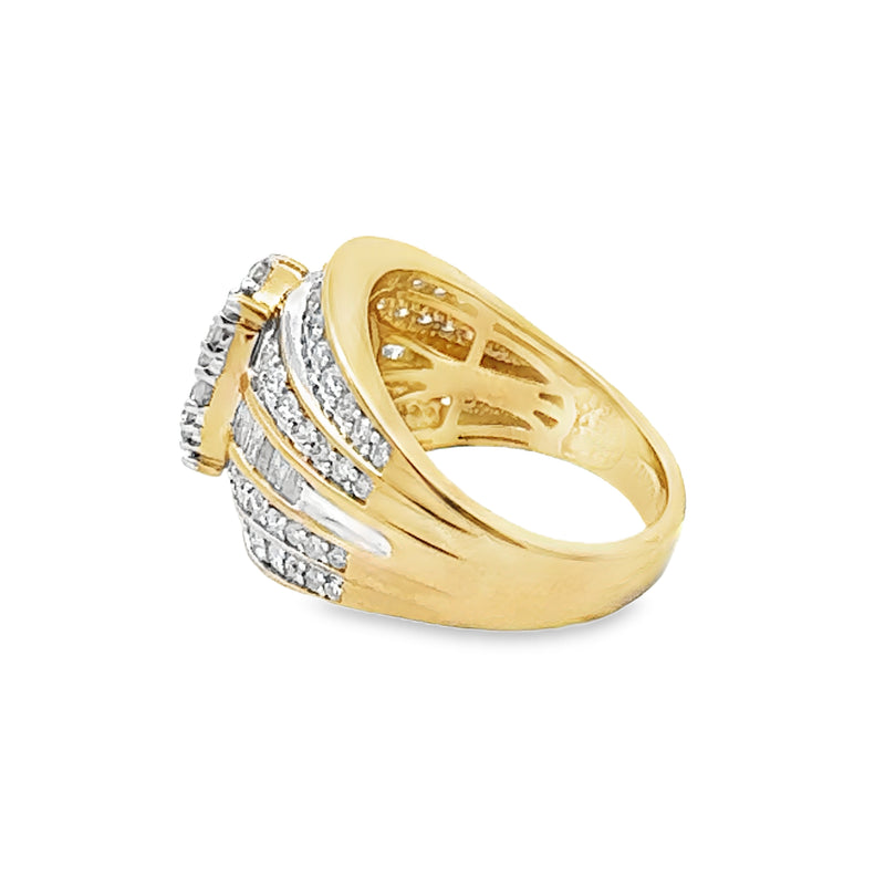 Natural 2.00ct Diamond Ring 10KT Yellow Gold