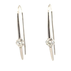 .88ct Moissanite Dangle Earrings Sterling Silver