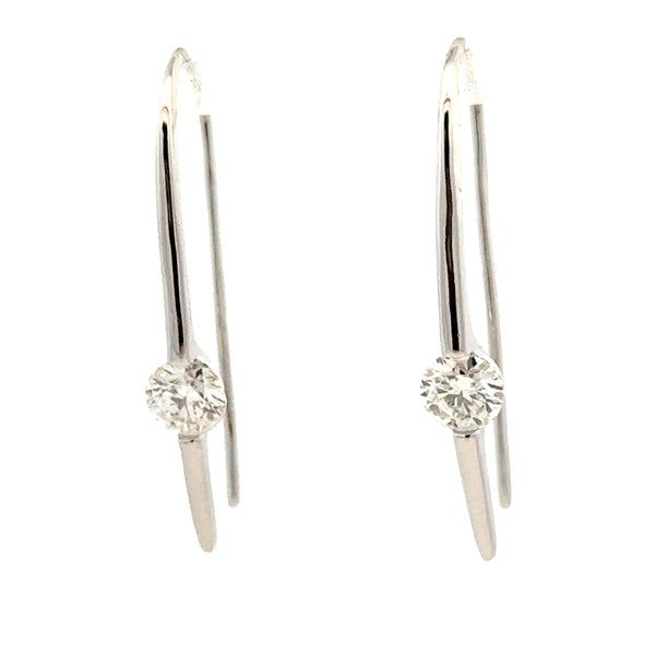 .88ct Moissanite Dangle Earrings Sterling Silver