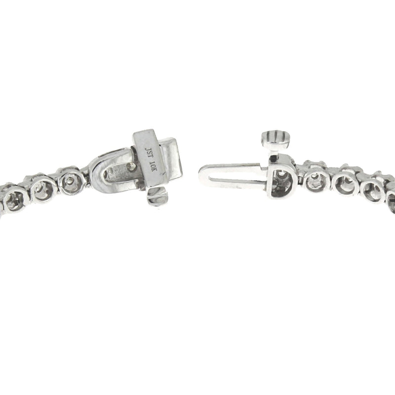 Natural 1.00ct Diamond Tennis Bracelet 10KT White Gold