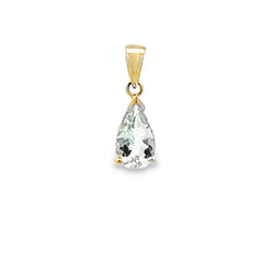 1.00ct Aquamarine Fashion Pendants 10KT Yellow Gold