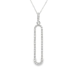 Natural .50ct Diamond Fashion Pendants 14KT White Gold