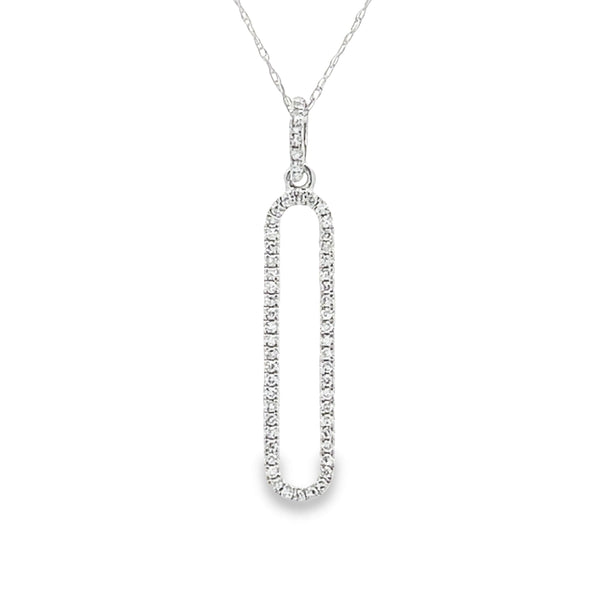 Natural .50ct Diamond Fashion Pendants 14KT White Gold